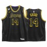 Los Angeles Lakers Marc Gasol 2020-21 Mamba Ciudad inspirada en Mamba Camisetas Jóvenes Black Honor Kobe Gigi & 14