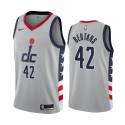 Washington Wizards Davis Bertans y 42 gris 2020-21 Edición de la ciudad Camisetas