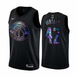 Washington Wizards Davis Bertans y 42 Camisetas Iridiscente Holográfico Black Edición Limitada