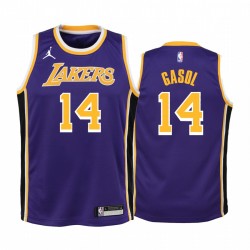 Marc Gasol Los Angeles Lakers 2020-21 Declaración Juvenil Camisetas - Púrpura