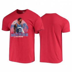 Paul George Clippers # 13 Player Graphic Red T-Shirt