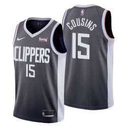 Los Angeles Clippers No. 15 Demarcus Cousins ​​Grey Swingman Ganado Edición Camiseta