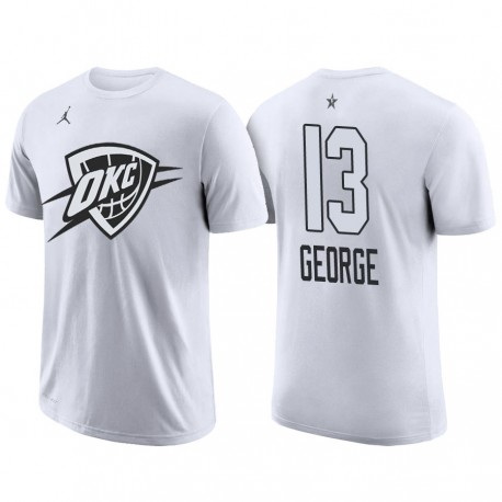 2018 All-Star Thunder Male Paul George & 13 Blanco Camiseta