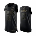 Paul George La Clippers 2020 Saludo para Servir Negro Authentic Camisetas