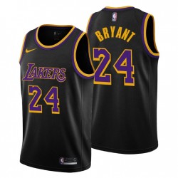 2020-21 Los Angeles Lakers No. 24 Kobe Bryant ganado Edición Camiseta Negro