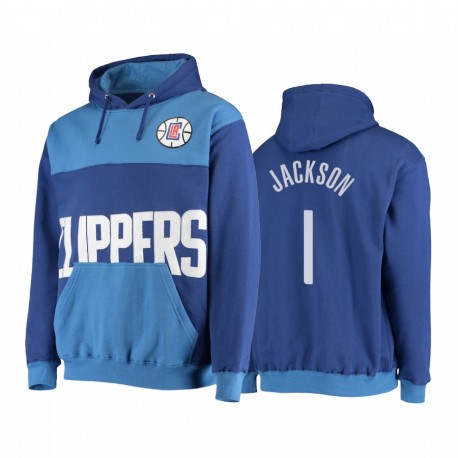 Reggie Jackson Los Angeles Clippers Oversized Wordmark Hoodie Real Pullover