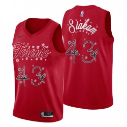 Toronto Raptors Regalos de Navidad Camiseta Special Edición Pascal Siakam 43 Rojo