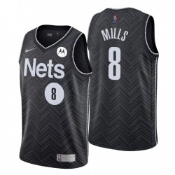 Brooklyn Nets ganó Edición y 8 Patty Mills Negro Sking Camiseta