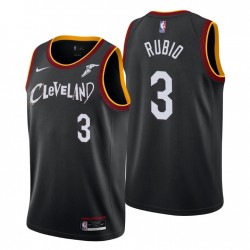 Cleveland Cavaliers City Edición Ricky Rubio # 3 Negro Swingman Camiseta