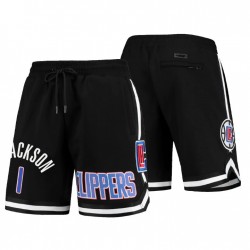 Los Angeles Clippers Team Player & 1 Reggie Jackson Negro Pro Shorts Standard