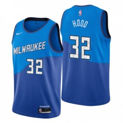 Milwaukee Bucks Ciudad Edición Rodney Hood Azul Swingman Camiseta