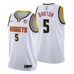 2020-21 5 Will Barton Denver Nuggets Camiseta Blanco Association Edición