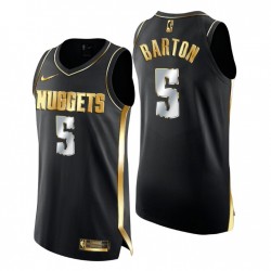 Denver Nuggets Camiseta Will Barton Golden Edición Auténtico Negro Limited Gold