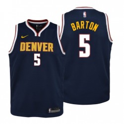 Jóvenes Denver Nuggets 5 Will Barton Icon Edición Navy Swingman Camiseta