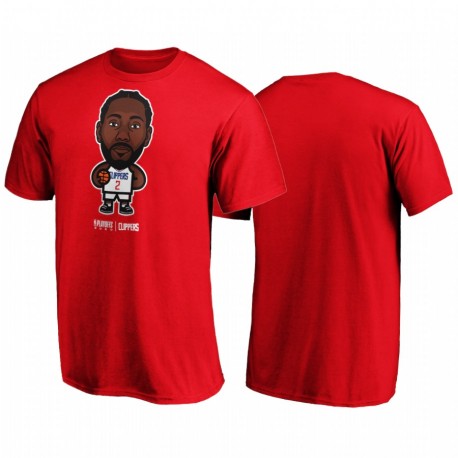 Kawhi Leonard & 2 Clippers 2020 NBA Playoffs Bound Star Player camiseta roja