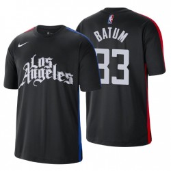 Los Angeles Clippers City Edición Shooter Camiseta Nicolas Batum # 33 Negro