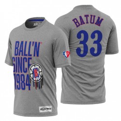 Los Angeles Clippers Nicolas Batum # 33 75 aniversario desde 1984 gris camiseta