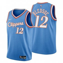 2021-22 Los Angeles Clippers Eric Bledsoe # 12 Ciudad 75 aniversario Azul Camiseta