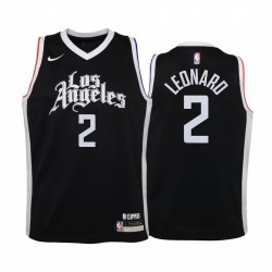 Los Angeles Clippers Kawhi Leonard 2020-21 Ciudad Negro Juvenil Camisetas -