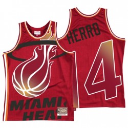 Tyler HERRO 14 No. Miami Heat Mitchell& Ness Rojo Hardwood Classics Blown Out Camiseta