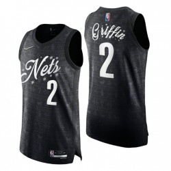 2021 NBA 75ª Navidad Brooklyn Nets Blake Griffin # 2 Negro Auténtico Camiseta