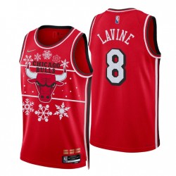 Chicago Bulls 2021 NBA 75ª Navidad Zach Lavine # 8 Rojo Camiseta