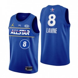 Chicago Bulls No.8 Zach Lavine 2021 NBA All-Star Azul Camiseta