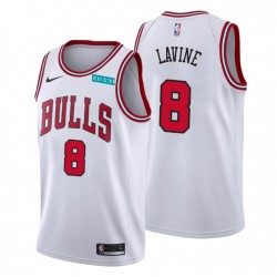 Chicago Bulls Association Edición # 8 Zach Lavine Camiseta Blanco