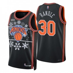 New York Knicks 2021 NBA 75ª Navidad Julius Randle # 30 Negro Camiseta