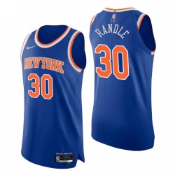 New York Knicks Julius Randle # 30 75 aniversario Auténtico Azul Camiseta Icono