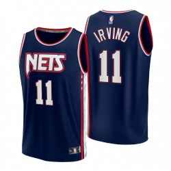 2021-22 Brooklyn Nets Kyrie Irving # 11 Replica Navy Camiseta - Ciudad