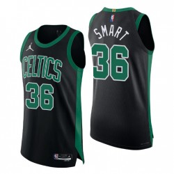 Boston Celtics 2021-22 NBA 75th Marcus Smart # 36 Authentic Negro Camiseta Declaración