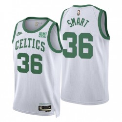 2021-22 Boston Celtics Marcus Smart # 36 Classic Edición Año Zero Blanco Swingman Camiseta 75 Temporada