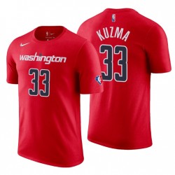 Washington Wizards Kyle Kuzma # 33 75 aniversario Diamante Rojo camiseta