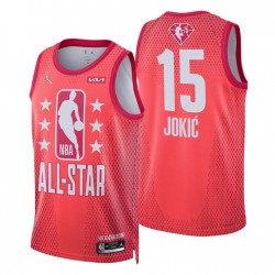 Denver Nuggets # 15 Nikola Jokic 2022 NBA All-Star Maroon 75th Camiseta