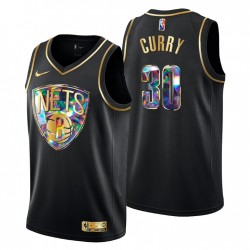 Brooklyn Nets Seth Curry # 30 Golden Edición NBA 75th Negro Swingman Camiseta