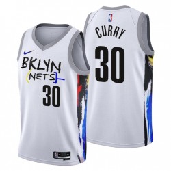 2022-23 Brooklyn Nets # 30 Seth Curry City Edición Blanco Camiseta