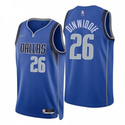 Dallas Mavericks Spencer Dinwiddie # 26 75 Ícono de aniversario Azul Swingman Camiseta