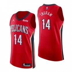 New Orleans Pelicans Camiseta No. 14 Brandon Ingram Authentic Rojo
