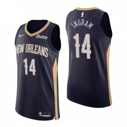 Nueva Orleans Pelicans Camiseta No. 14 Brandon Ingram Authentic Navy