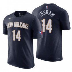 New Orleans Pelicans Brandon Ingram # 14 75 aniversario Diamante Navy Camiseta de la Marina
