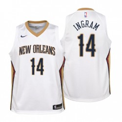 New Orleans Pelicans Camiseta Brandon Ingram No.14 Asociación EDICIÓN BLANCO JUVENTUD