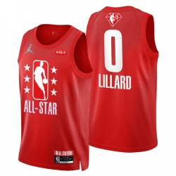 San Antonio Spurs # 5 DeJounte Murray 2022 NBA All-Star Rojo Camiseta