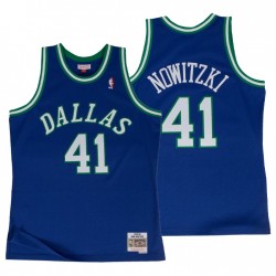 Dallas Mavericks 1998-99 Classics Hardwood Dirk Nowitzki No. 41 Royal Swingman Camiseta