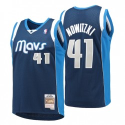 Dallas Mavericks 2011-12 Classics Hardwood Dirk Nowitzki No. 41 Navy Swingman Camiseta