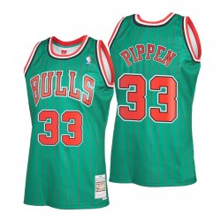 Chicago Bulls Scottie Pippen #33 Mitchell & Ness Green 1995-96 Hardwood Classics Reload 2.0 Camiseta