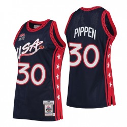 Baloncesto de EE. UU. 1996 Olímpico #30 Scottie Pippen Negro Camiseta