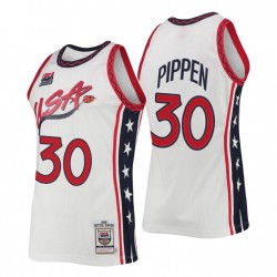 Baloncesto de EE. UU. 1996 Olímpico #30 Scottie Pippen Blanco Camiseta