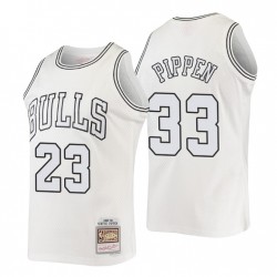 Scottie Pippen No. 33 Chicago Bulls Mitchell & Ness Blanco Hardwood Classics Camiseta
