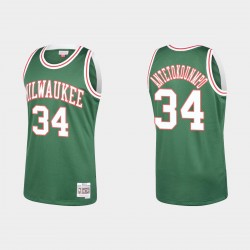Milwaukee Bucks Giannis Antetokounmpo #34 Mitchell & Ness Hardwood Classics Green Swingman Camiseta